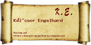 Kácsor Engelhard névjegykártya